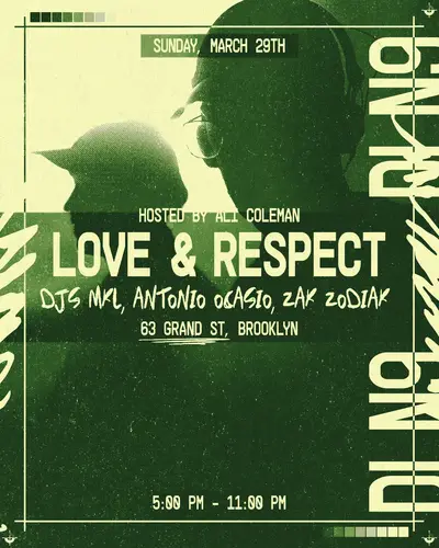 Love & Respect with DJS MKL, Antonio Ocasio, Zak Zodiak - EDM event at Cargo @ Dead Letter No. 9 in New York