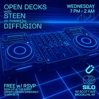 Open Decks with STEEN and Diffüsion at SILO Open Decks with STEEN and Diffüsion at SILO