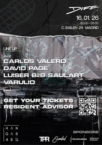 DIFF: CARLOS VALERO, David Page, Luiser, SAULART, VARULIO at Hangar48 Club DIFF: CARLOS VALERO, David Page, Luiser, SAULART, VARULIO at Hangar48 Club