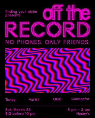Off the Record—No phones party at Honey's