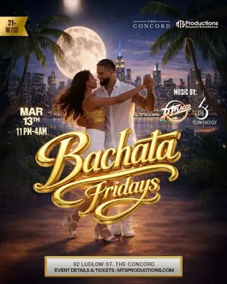 Friday Bachata Night - Traditional Bachata at Concord NYC Friday Bachata Night - Traditional Bachata at Concord NYC