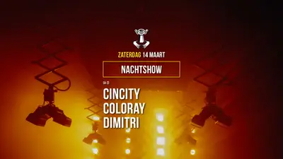Thuishaven Nachtshow with Cincity / Coloray & Dimitri - EDM event at Thuishaven in Amsterdam