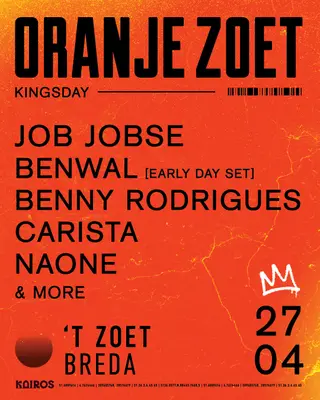 Oranje Zoet Kingsday at ‘T Zoet Breda Oranje Zoet Kingsday at ‘T Zoet Breda