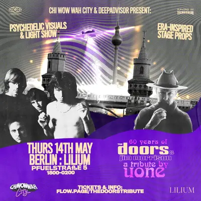 60 Years of the Doors & Jim Morrison: A Tribute by Uone - EDM event at Lilium in Berlin