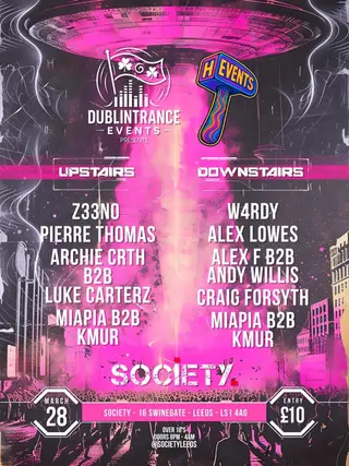 Hammered x Dublin Trance presents: at Society Leeds Hammered x Dublin Trance presents: at Society Leeds
