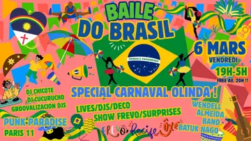 Baile do Brasil spécial Carnaval Olinda ! Soirée 100% Brazil vibes at Punk Paradise Baile do Brasil spécial Carnaval Olinda ! Soirée 100% Brazil vibes at Punk Paradise