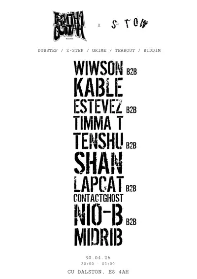 FromThaGuttah x STOW - EDM event at Cu in London