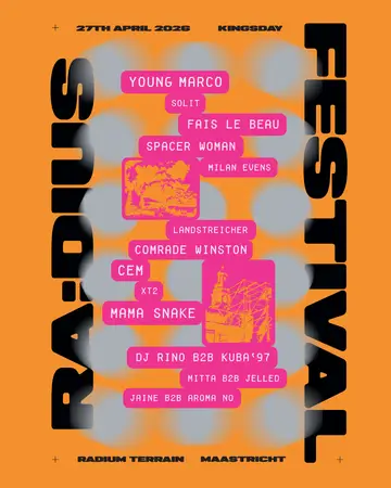 Ra:dius Festival - Kingsday 2026 at Radium Terrain Ra:dius Festival - Kingsday 2026 at Radium Terrain