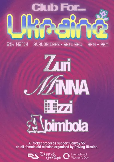 Club For... Ukraine - EDM event at Avalon Cafe Bermondsey in London