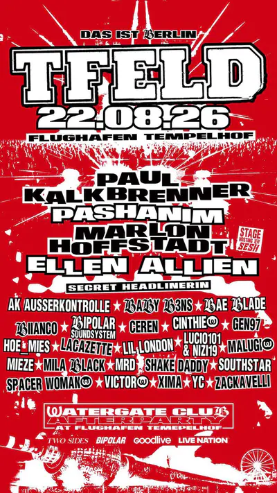 TFELD - EDM event at Tempelhof Airport in Berlin