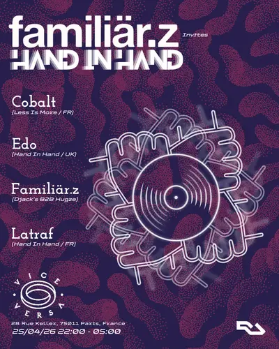 familiär.z Invites Hand In Hand familiär.z Invites Hand In Hand - EDM event at Vice Versa in Paris