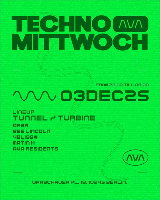 TECHNO MITTWOCH: TUNNEL/TURBINE
