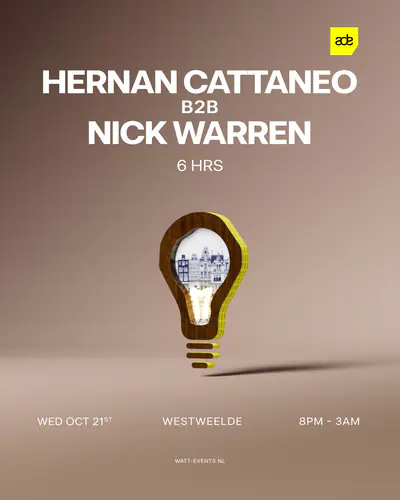 Hernan Cattaneo b2b Nick Warren - 6hrs ADE - EDM event at WestWeelde in Amsterdam