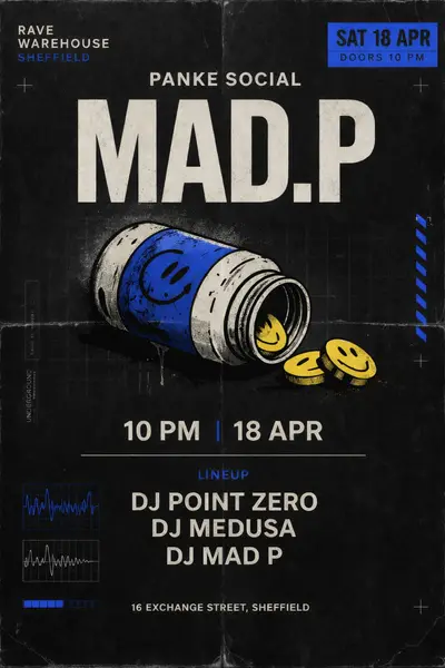 MAD P RAVE - EDM event at Panke Social in Sheffield