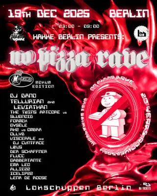 Hakke Berlin presents: No Pizza Rave - 20 years anniversary (Mokum edition) at Lokschuppen Berlin