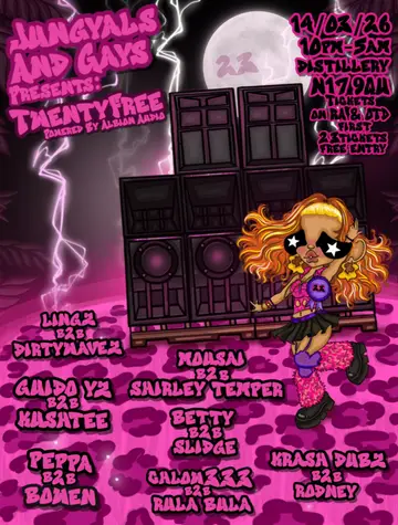 jungyals and gays presents: TwentyFree at Distillery N17 jungyals and gays presents: TwentyFree at Distillery N17