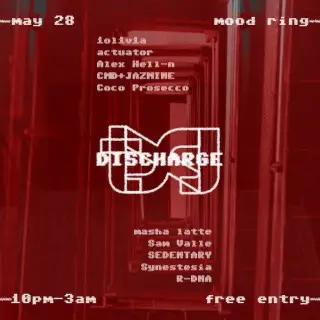 tension/release presents DISCHARGE at Mood Ring tension/release presents DISCHARGE at Mood Ring