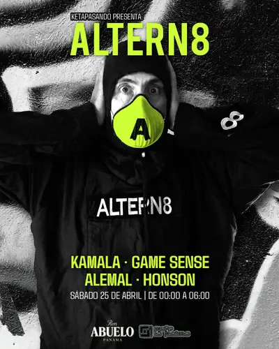 KETAPASANDO: ALTERN 8 + GAME SENSE + KAMALA + ALEMAL B2B HONSON KETAPASANDO: ALTERN 8 + GAME SENSE + KAMALA + ALEMAL B2B HONSON - EDM event at Café La Palma in Miami