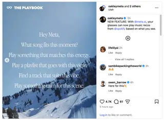 Meta Smart Glasses Will Soundtrack Your POV, Literally - EDM news article Meta Smart Glasses Will Soundtrack Your POV, Literally - EDM news article