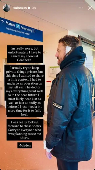 Solomun Pulls Out of Coachella After Undergoing Ear Surgery - EDM news article Solomun Pulls Out of Coachella After Undergoing Ear Surgery - EDM news article