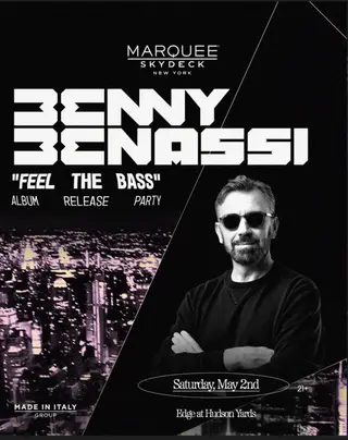 Benny Benassi, MK, Cassian & More Announced for Marquee Skydeck’s 2026 NYC Return - EDM news article Benny Benassi, MK, Cassian & More Announced for Marquee Skydeck’s 2026 NYC Return - EDM news article