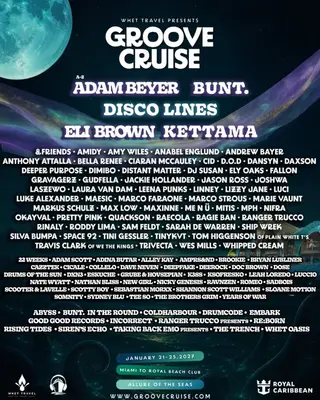 Groove Cruise Drops Huge Lineup for Sold Out 2027 Edition - EDM news article Groove Cruise Drops Huge Lineup for Sold Out 2027 Edition - EDM news article